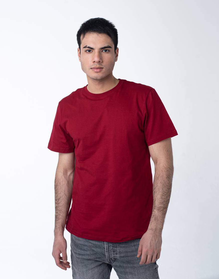 Терракотовая мужская футболка оптом